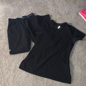 Skechers by Barco XS Black Scrub Set